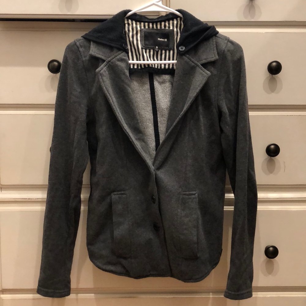 Hurley hooded sweatshirt blazer